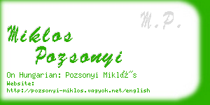 miklos pozsonyi business card